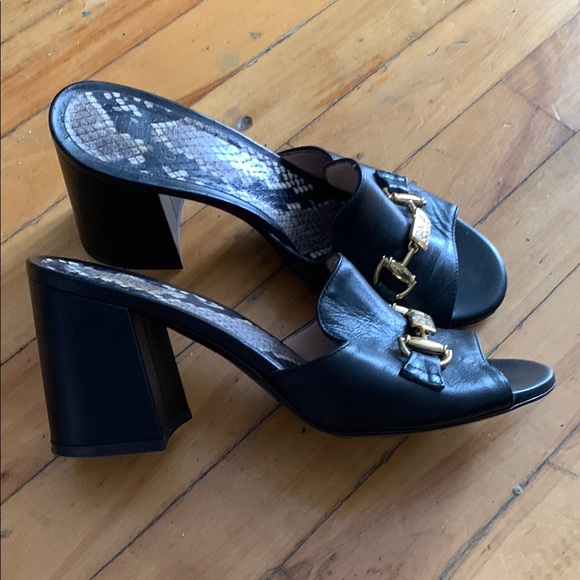 Roberto Cavalli classic horsebit heeled loafers slip ons Sandals - Picture 1 of 5